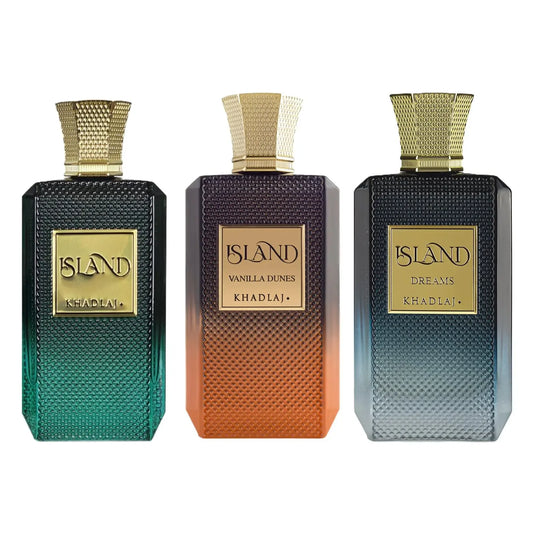 Khadlaj Trio Set (Island + Vanilla Dunes + Dreams Fragrance Bundle)